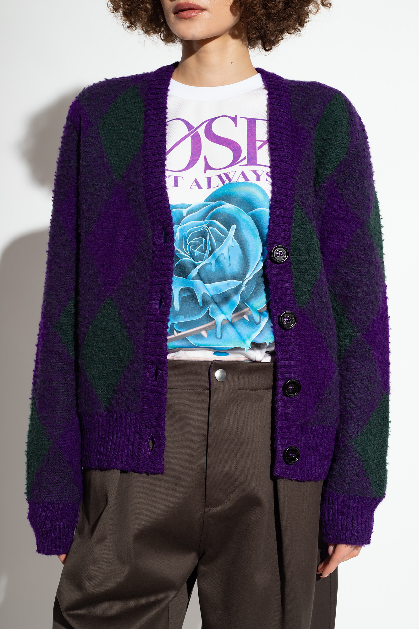 Royal shop purple cardigan